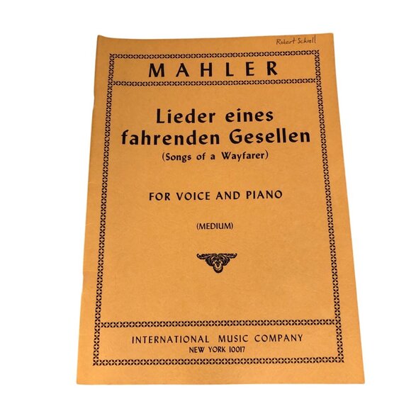 Mahler Lieder Eines Fahrenden Gesellen Sheet Music For Voice Piano Medium - Picture 1 of 7